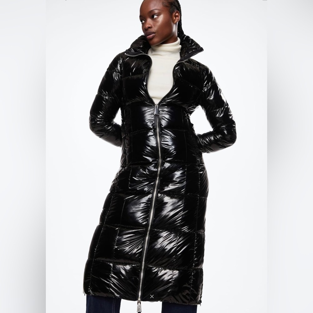 Mango Quilted long Coat Size L